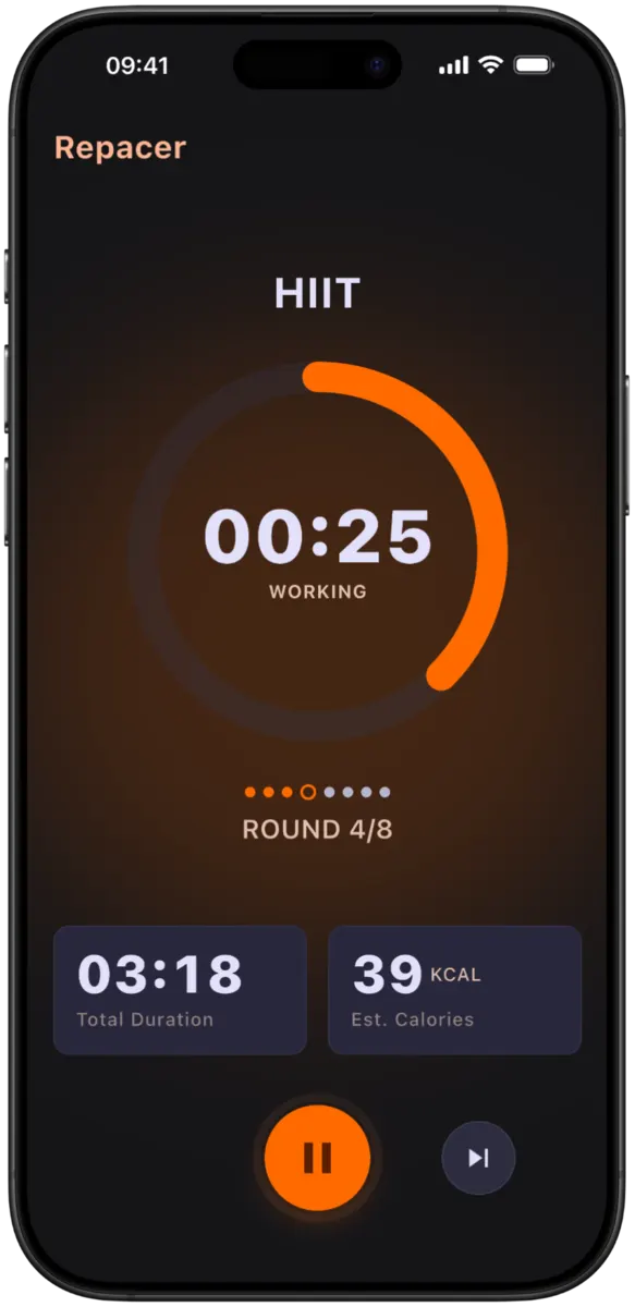 Repacer full-beat feedback screen